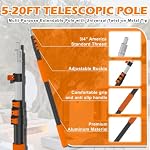 Buyplus 26FT Reach Dusting Kit, Long Duster with 5-20FT Extension Pole for High Ceilings, Cobweb Duster, Microfiber Duster, Window Squeegee, Extendable Duster Cleaning Kit - Image 6
