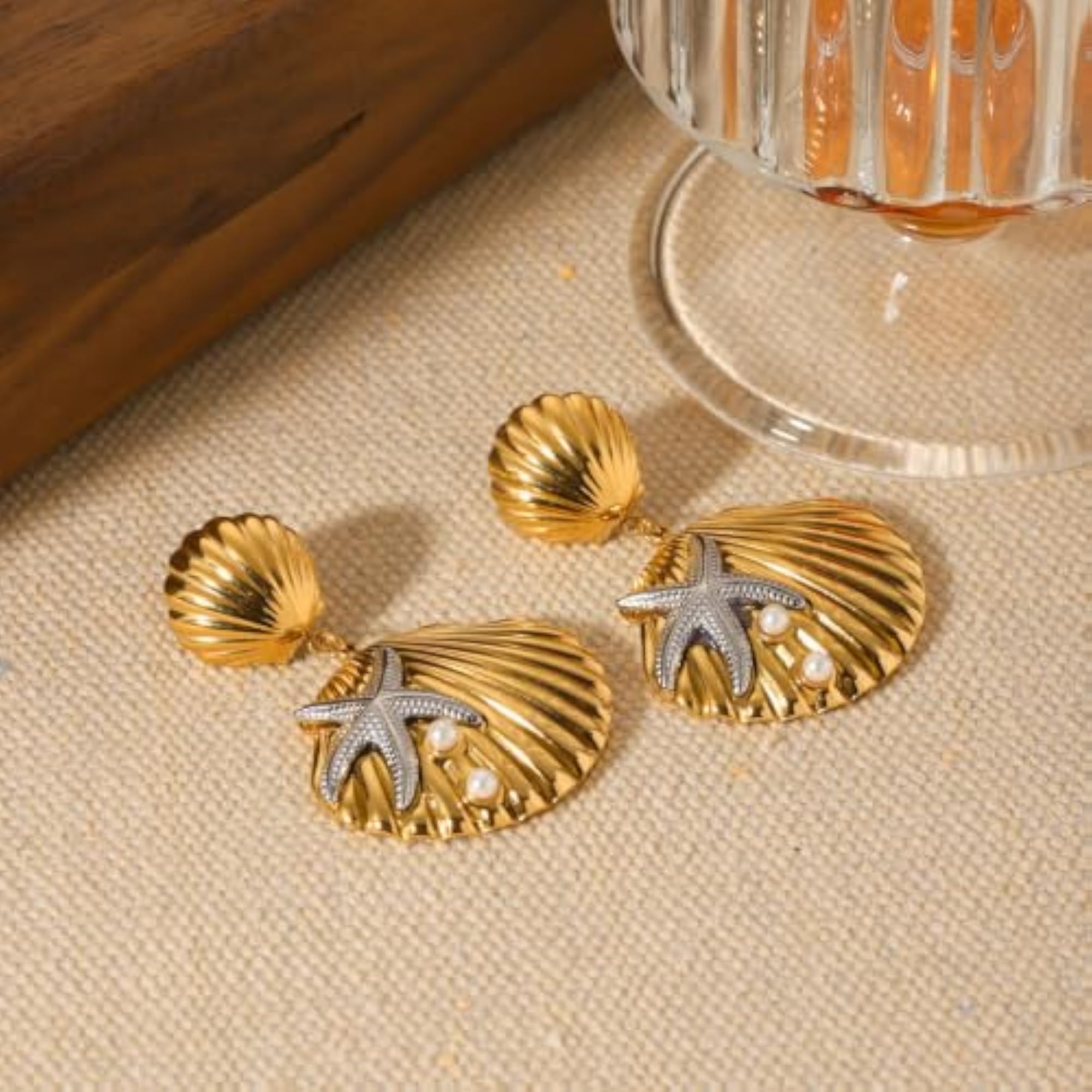 Women's 18KT Gold Plated Mermaid Dreams Earrings, Gift