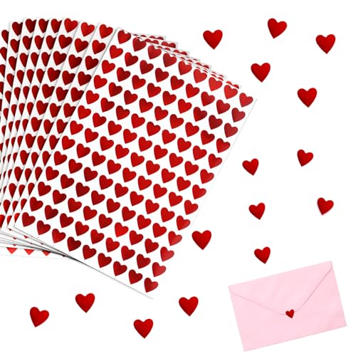 Coeur Gommettes Mariage - 780pcs Scrapbooking Stickers, Enfant, Saint- Valentin, Décoration (1.3cm