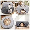 Cat Caves for Indoor Cats, Large Cat Tunnel for Multiple & Large Cats, Scratch Detachable Peekaboo Cat Cave Bed, Kitten Donut Kitty Hideaway Up to 45 Lbs #4