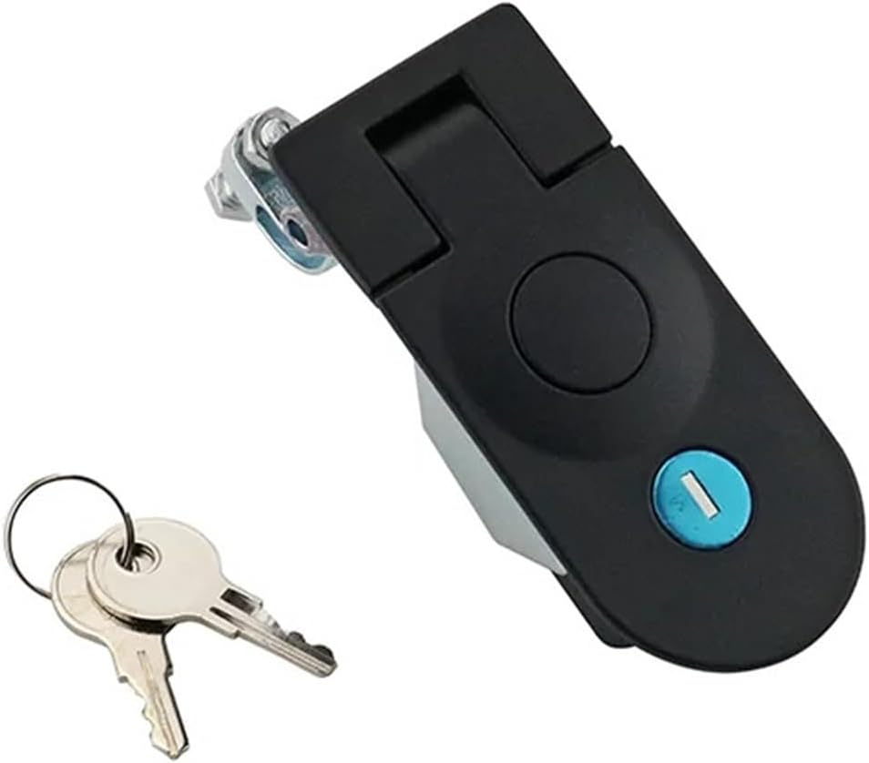 Zinc Alloy Flat Lock Suitle for Electrical Distribution Box Doors Switch Cinet Locks 1Pcs(Bright Chrome-Lock)