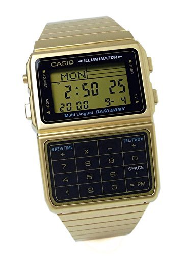 Casio Data Bank Men's Watch Dbc 611G 1Df Gold Black Black