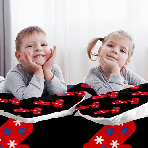 Parure de lit gants de Noël avec housse de couette rouge 3 pièces