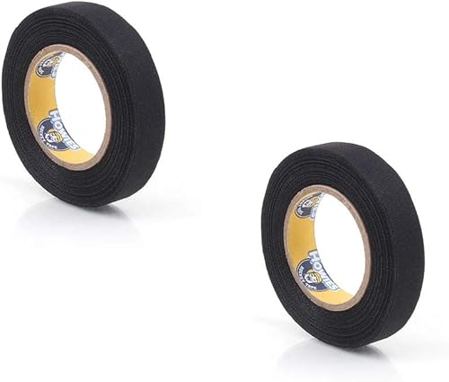 Howies - Cinta para palo de hockey de alta calidad, color negro, 0.5 pulgadas x 10 yardas, paquete de 2 unidades