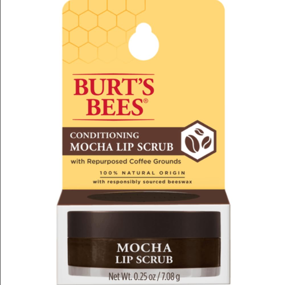 Burt's Bees 100% Natural Origin Conditioning Lip Scrub, Mocha with Brazilian Coffee 7.08 g