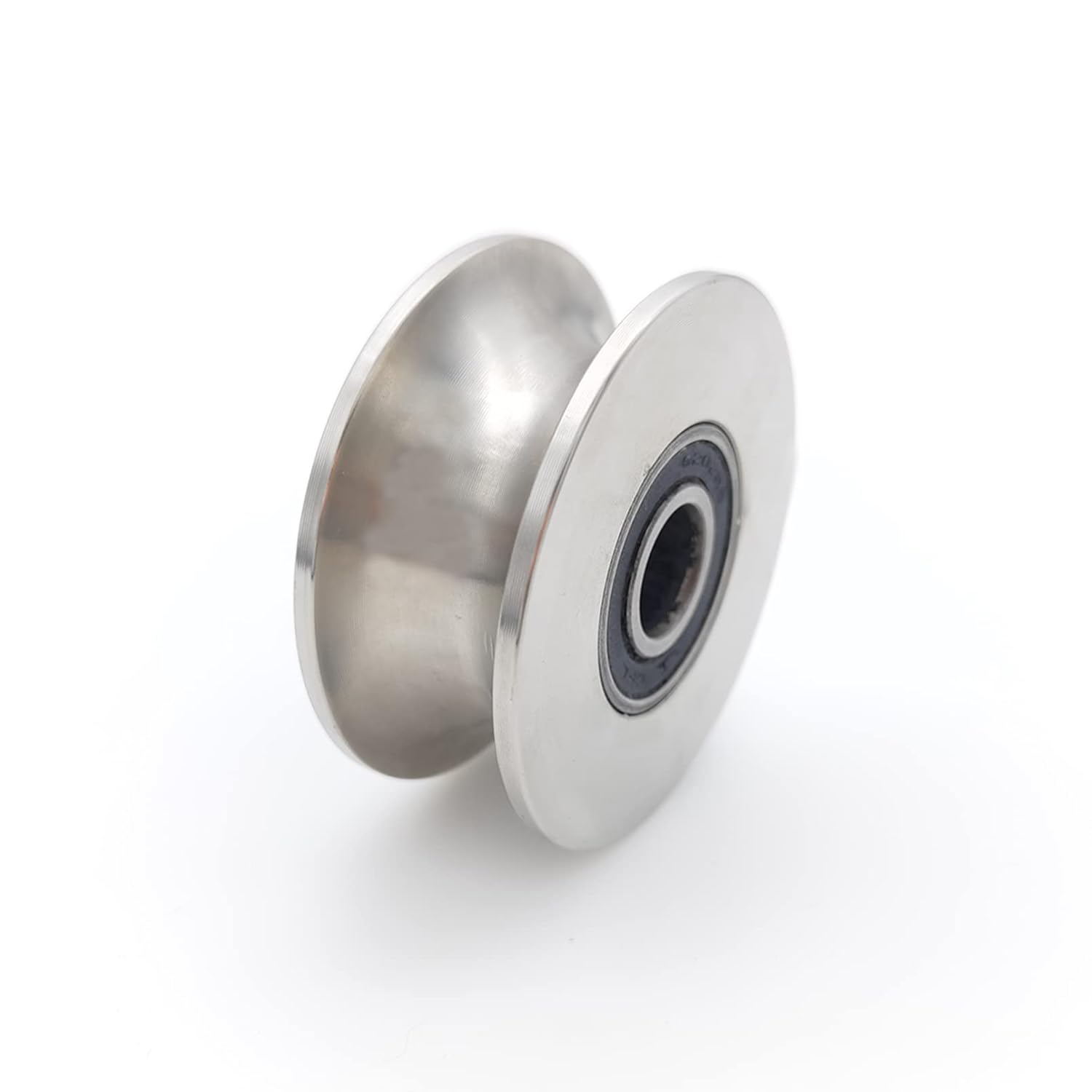 3in V Groove Wheel Stainless Steel Rolling Gate Wheels Slide Gate Wheel Heavy Duty Pulley V Track Roller with Double Bearings Rigid Caster Sliding Door Rollers Replacement