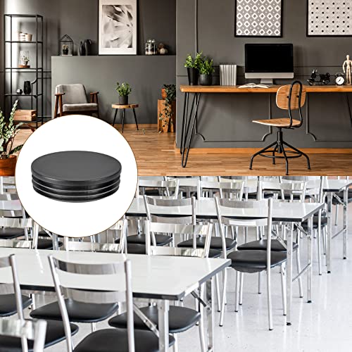 Image of METALLIXITY Round Post End Caps (3.54 inchx0.98 inch) 1pcs, Plastic Tubing End Cap Plug - for Decoration Furniture, Handrail Stair, Black