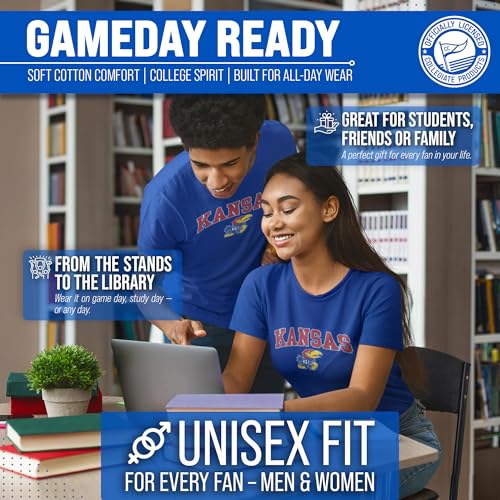 Image of NCAA Gameday Cotton T-Shirt for Men and Women | Officially Licensed NCAA Tee - Preshrunk Ring-Spun Cotton - Screen-Printed Team Logo