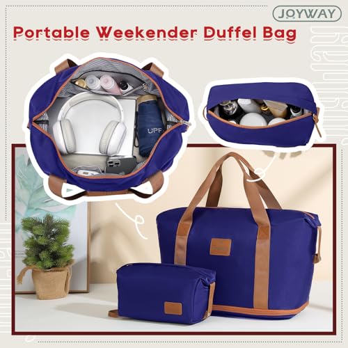 Image of Joyway Expandable 24 Inch Luggage with Spinner Wheels, Lightweight Hard Shell Medium Checked Suitcase, 3 Piece Luggage Sets with TSA Lock, Navy