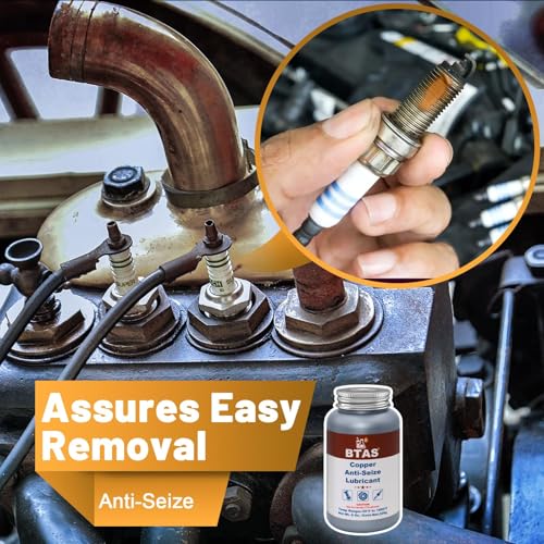 Image of BTAS Copper Antiseize Grease,Bolt /Spark /Glow Plug Thread Protect 8 Oz