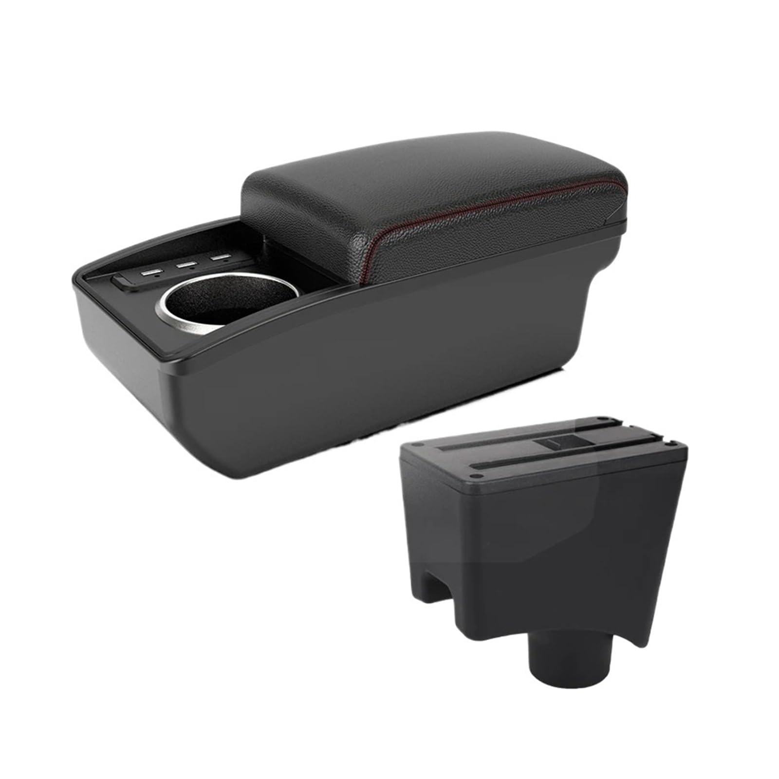Umdjju B1 Red Line 6 Usb For Sandero Car Armrest Box Storage Accessories Car Centre Console Armrest Box(B1 Red Line 6 Usb)