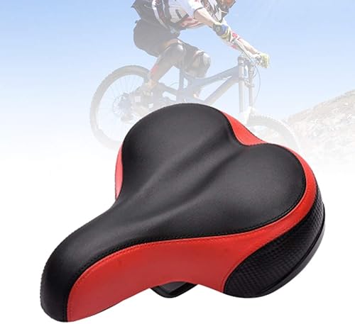 Miniatura 3 de BESPORTBLE Asiento de bicicleta Comfort de repuesto para silla de montar de bicicleta de espuma viscoelástica, acolchado ancho y suave, cojín para