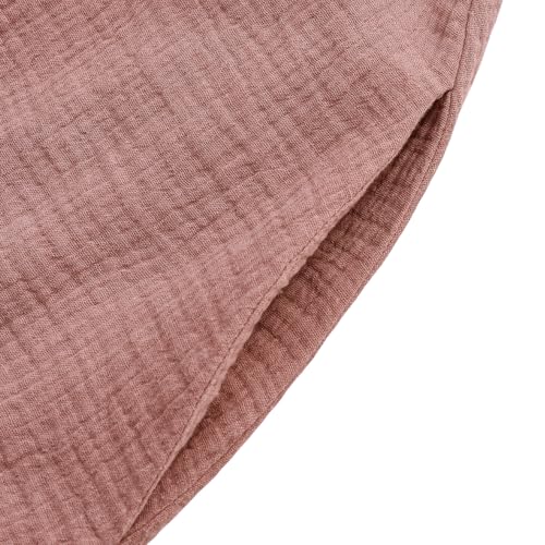 Image of Amazhiyu Women's Cotton Gauze Summer Midi Wrap Dress