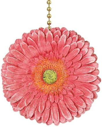 Clementine Design Gerber Pink Daisy Flower Ceiling Fan Pull Chain Light Coastal Nautical Beach Ocean Sea Life Decorative Extension