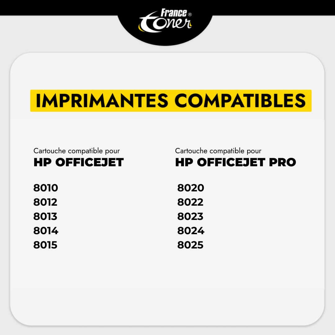 4 Cartouches Compatible pour HP 912