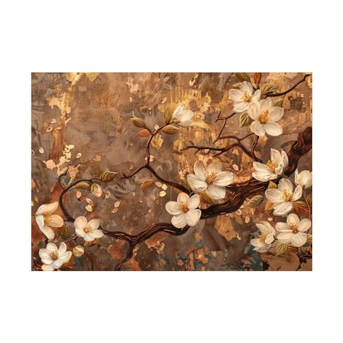 Toile intissée fleur d'abricot tableau mural sans cadre 70x100cm