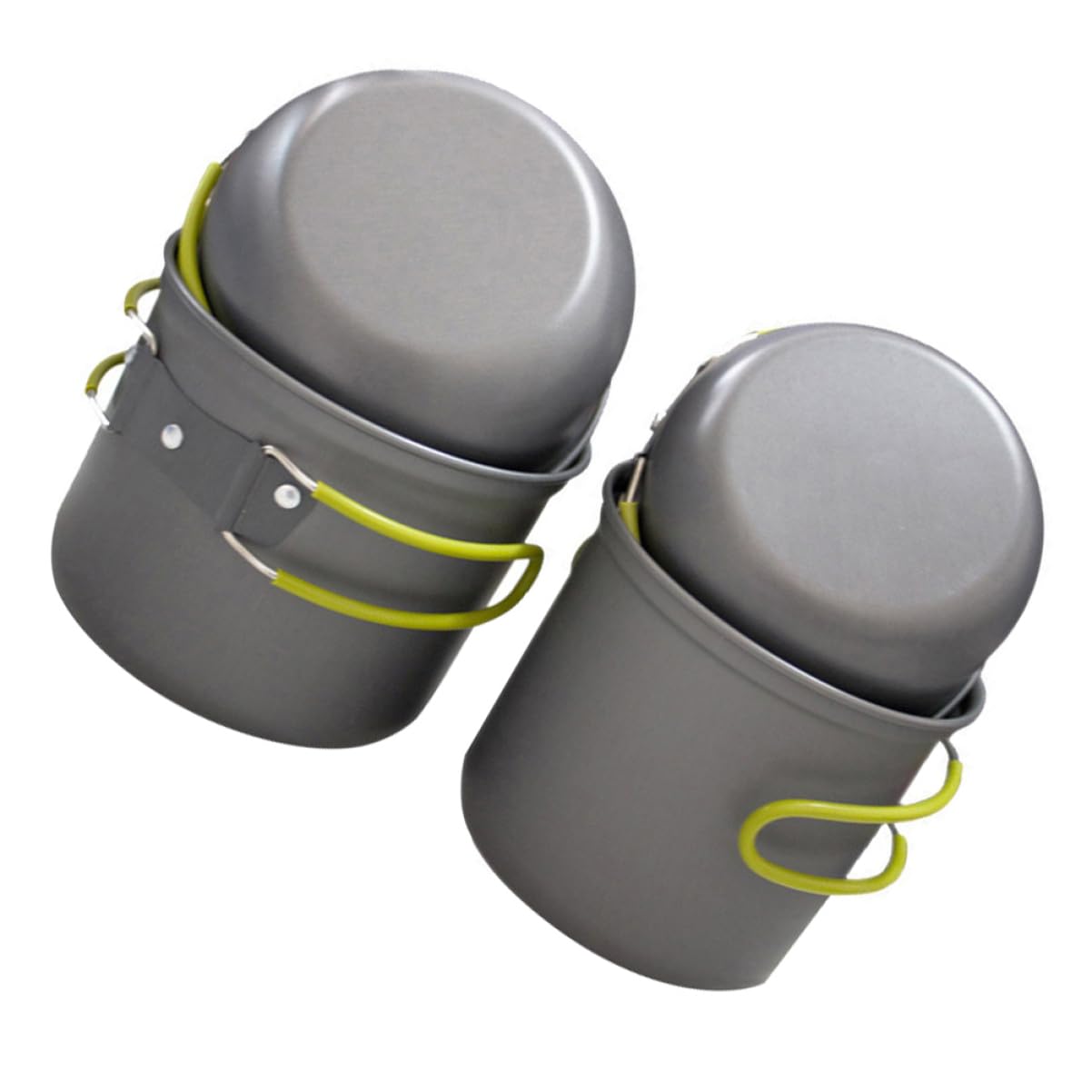 HOLIDYOYO 1Set Outdoor Portable Cookware for Camping and Picnics Non Stick Insulated Handles Multi Purpose Lid Lightweight and Durable for People Cooking Needs