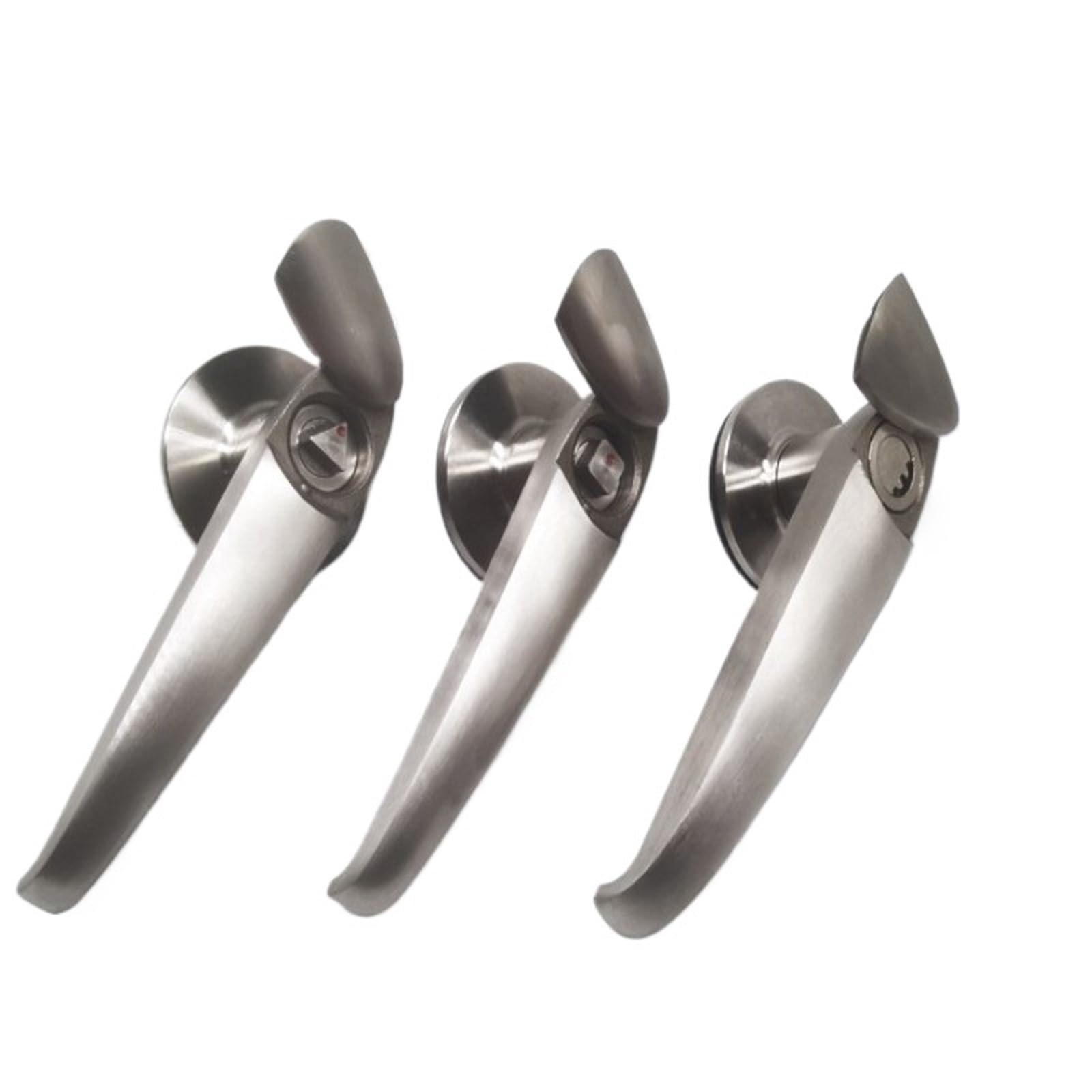 WQGQPXOB Outdoor Electrical Control Cinet Door Stainless Steel Handle Lock Mechanical Equipment Push and Pull 1Pcs(Triangle)