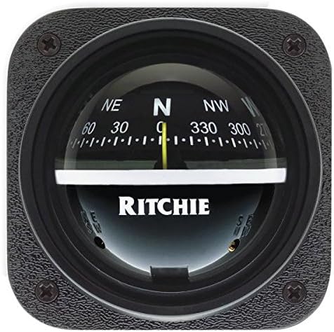Ritchie V-537 Explorer Compass - Bulkhead Mount - Black Dial