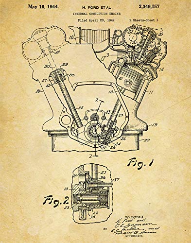 Amazon.com: Ford Patent Wall Art Print - one (11x14) Unframed - wall ...