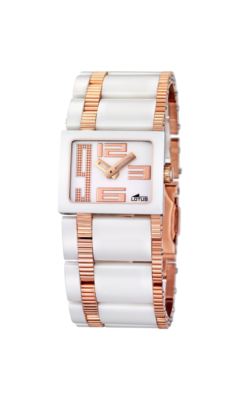 LOTUS Reloj Mujer Analógico de Acero Inoxidable 316l Blanco