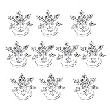 Chicone Snowflask Hair Coils Swirls Twists Spirals Springs Pins for Bridal Wedding Prom Set of 10