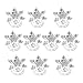 Chicone Snowflask Hair Coils Swirls Twists Spirals Springs Pins for Bridal Wedding Prom Set of 10