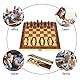 YongHang Schachspiel aus Holz 3 in 1 Tragbare klappbar Schachbrett International Schach Reiseschach Chess Board Set für Party Familie Aktivitäten Kinder Erwachsene Reisen