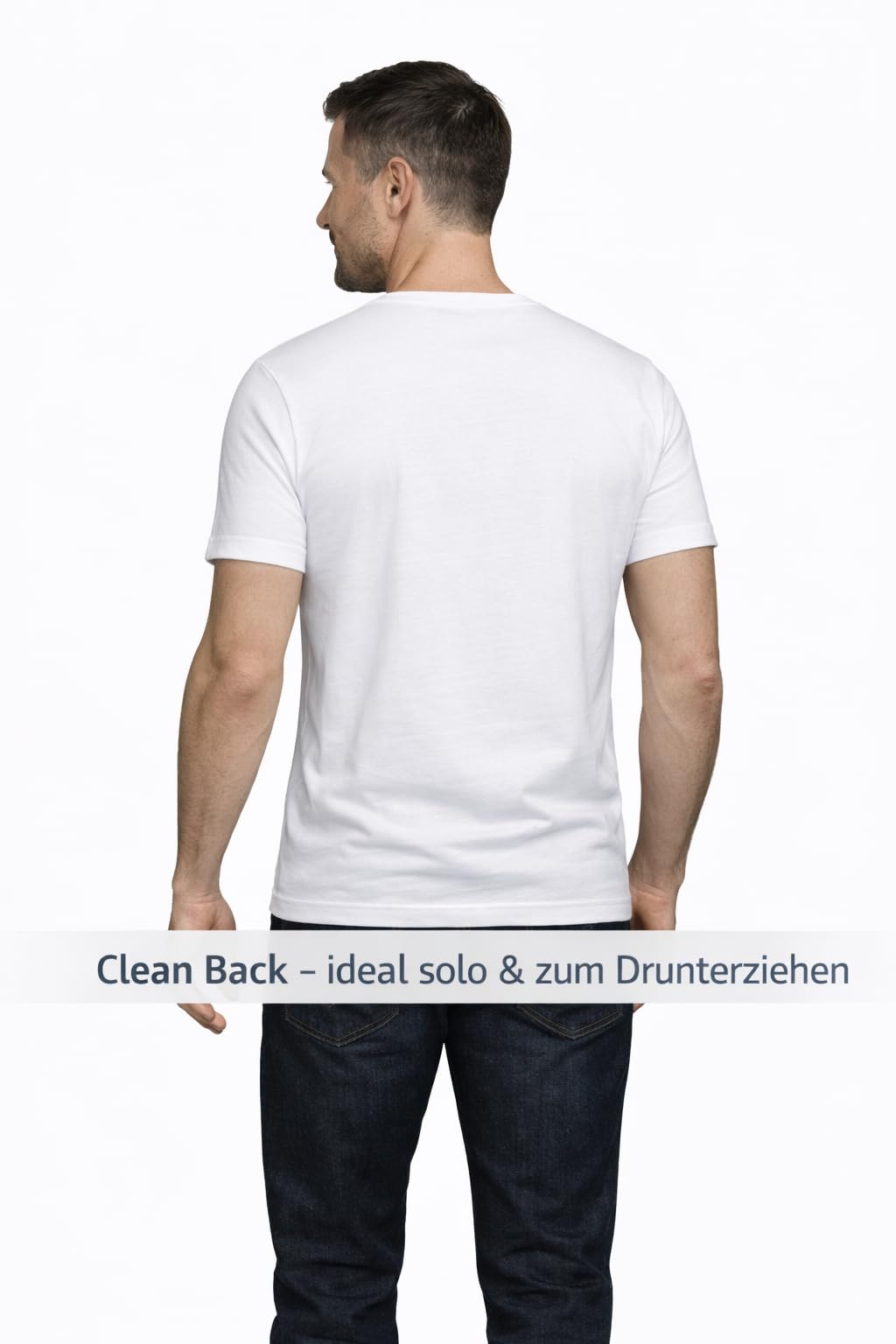 JACK & JONES Confezione da 3 magliette da uomo Basic con scollo rotondo, tinta unita, slim fit, in bianco, nero, blu, grigio, 12167630