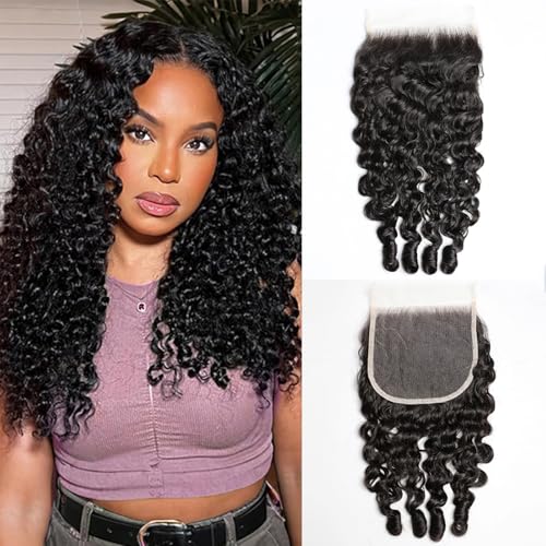 Lemoda 5x5 Burmese Curly Lace Closure 18" Virgin Human Hair