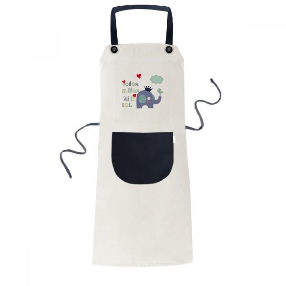 Cadeau chef tablier cuisine beige avec poche dessin animé mignon