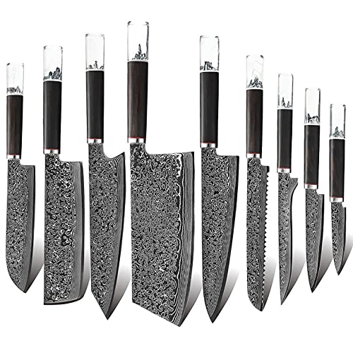 Set Cuchillos Cocina 9 Piezas Acero Inox Base