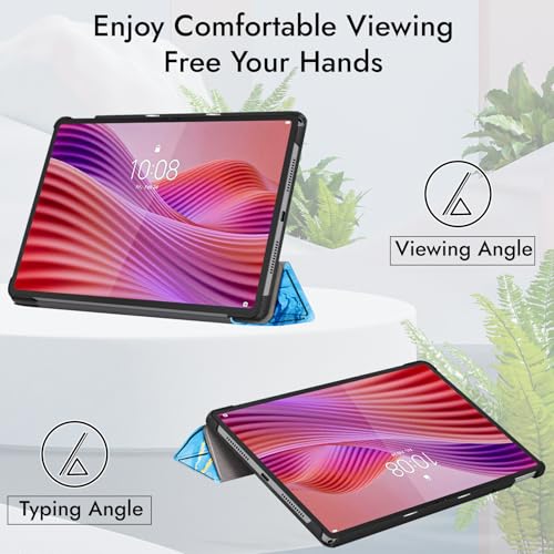 Image of Robustrion Cover for Lenovo Tab 10.1 inch 2025 Cover Case, Trifold Flip Cover Case for Lenovo Tab 10.1 inch Tablet Cover TB-311FU /311XU - Ocean Blue