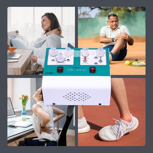 Image of Tens And Muscle Stimulator Combo Electro Therapy Mini Muscle Stimulator Tens Machine for Physiotherapy for Back Pain Relief with One Year (Electrode Pads)