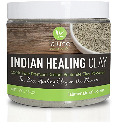 La Lune Naturals Bentonite Clay, Indian Healing Clay 16 Oz w/eBook