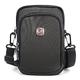 Sentient Wolf Unisex Casual Fashion Mini Shoulder Bag Crossbody Bag Travel Passport Wallet (Grey)