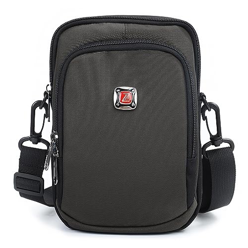 Image of Unisex Casual Fashion Multifunctional Mini Shoulder Bag Crossbody Bag Travel Passport Wallet Bag