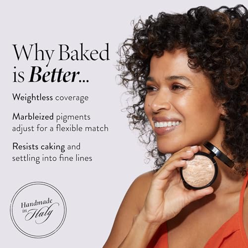 LAURA GELLER NEW YORK Baked Balance-n-Glow Illuminating Powder Foundation – Porcelain – Handmade in Italy – Pearl-Infused Satin Finish – Vitamin C Brightening – Buildable Coverage – For Mature Skin - Image 5