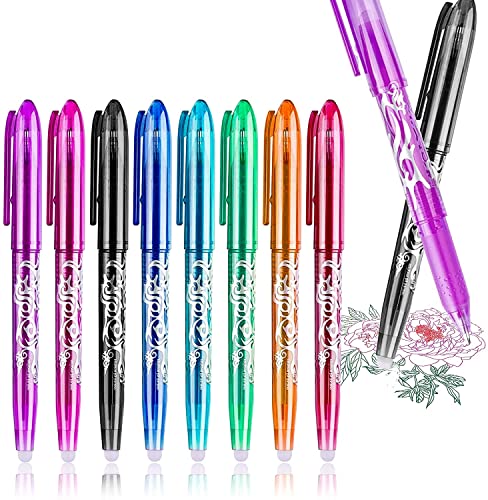 Erasable Pens, Erasable Gel Ink Colors Pen, 0.5mm Fine Point Ballpoint Pens Quick-drying Gel Erasable Pen for Adults Kids Students School Office Stationary Supplies Gifts