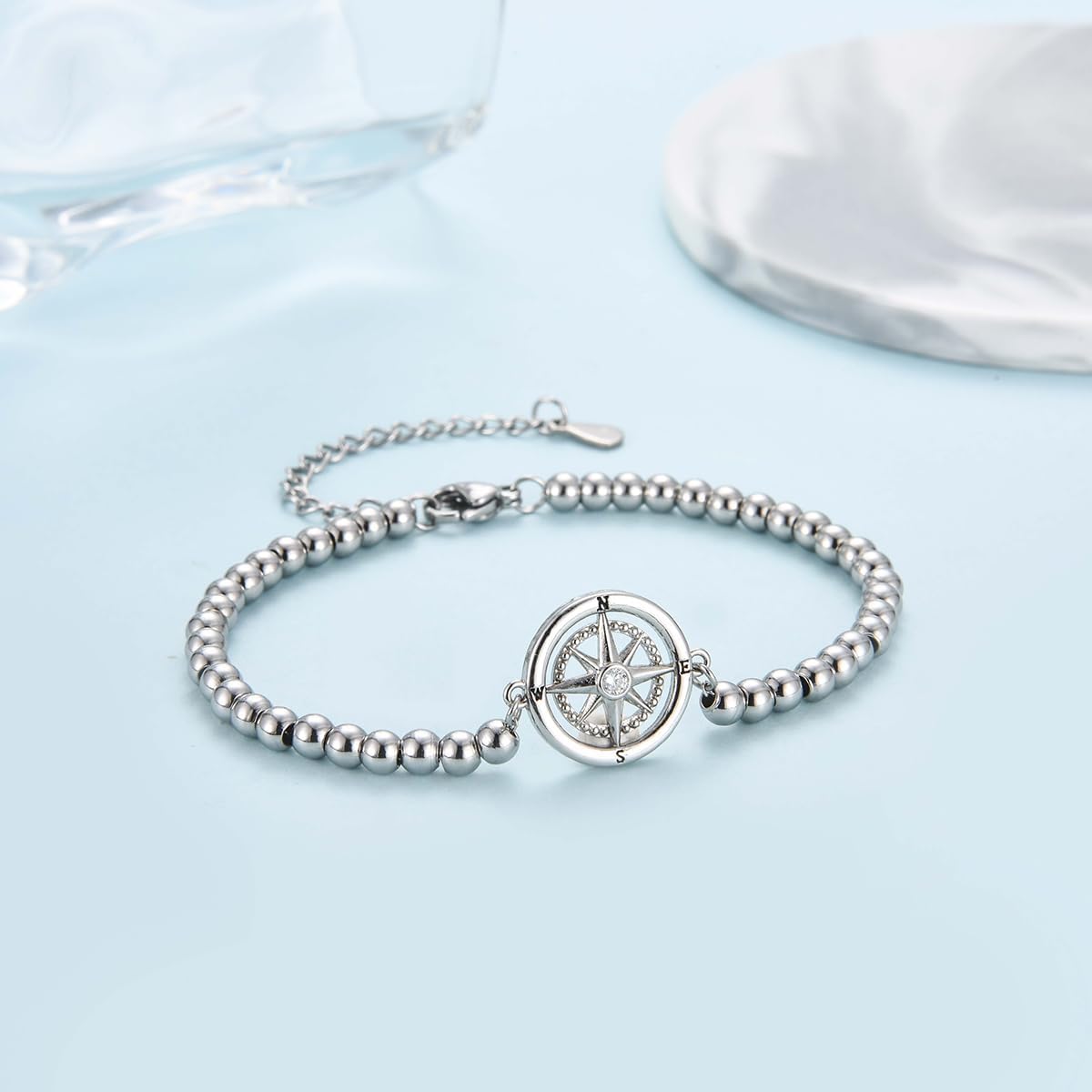 Graduation Gifts for Her, Class of 2026 High School 5th 6th 8th Grade College Masters Degree Graduation Compass Bracelet Jewlry Gifts for Girls Women