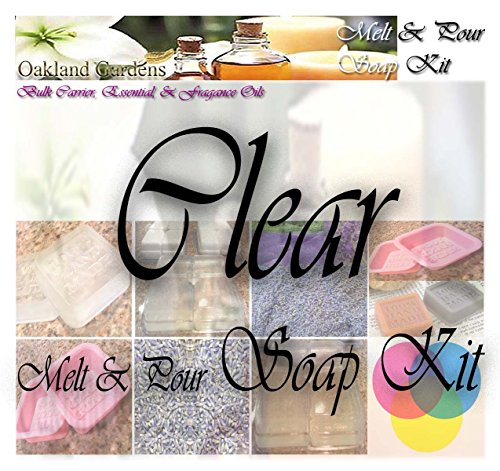 GLYCERIN CLEAR Melt and Pour MP Soap Making Kit - Excellent Indoor Activity, Good Clean Fun, Hobby, Party Favors - BULK x Soap Making Kit By Oakland Gardens (1 MP Soap Kit + 8 LB Soap)