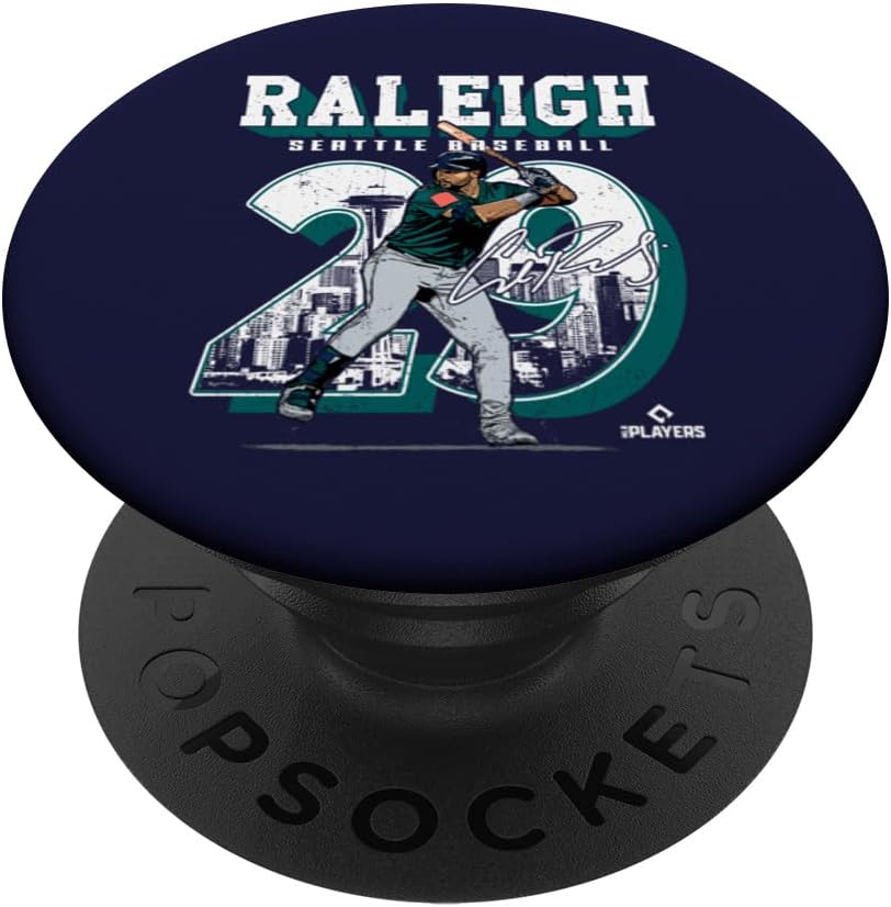 Cal Raleigh | Seattle MLB Baseball Players | MLBCRA201M PopSockets PopGrip for MagSafe