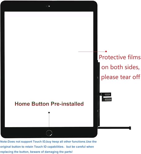 Miniatura 5 de para iPad 7 7ª/8 8ª generación de reemplazo digitalizador de pantalla 2019/2020 10.2 pulgadas, vidrio táctil, para 7ª u 8ª generación A2197 A2198