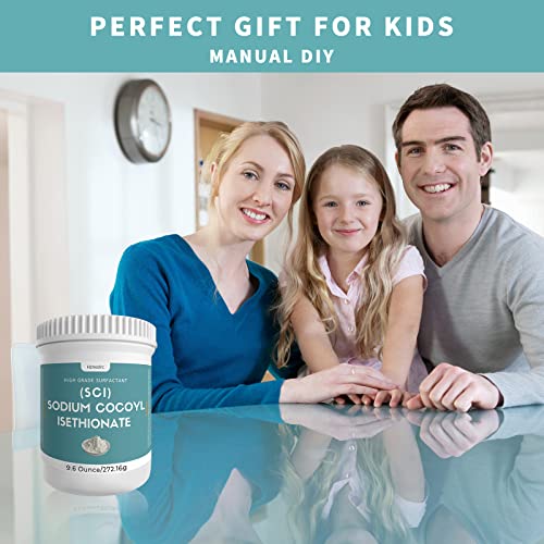 9.6 Oz Sodium Cocoyl Isethionate, Premium Sodium Cocoyl Isethionate (Sci) Powder, Amazing Bubbles, Gentle On Skin, Biodegradable, Suitable For Making Bath Bombs, Bath Truffles And More #TOP6