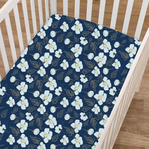 Image of Fitted Cot Crib Sheet | Bed Sheets for Newborn Baby Crib Mattress | Deep Pocket All Round Elastic Fitted Crib Sheet for Baby| Size 132 cm x 71 cm | Crib Sheets - 28 inchx52 inch | Tulip-Rose