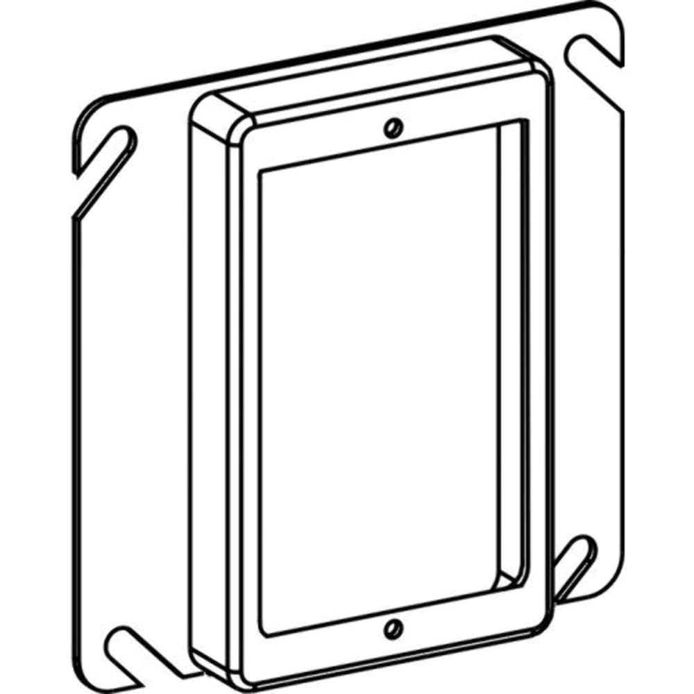 51050 5S 1-G 1/2" Raised 5S Steel Device Ring