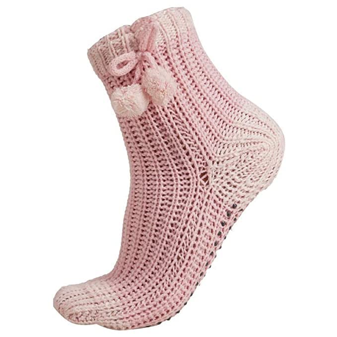 jmp Women and Girls Calf Length Wool Socks Wool Socks Winter Vintage Warm Soft Thick Knit Wool- Pink (Pack of 1 Free Size)-picture-17