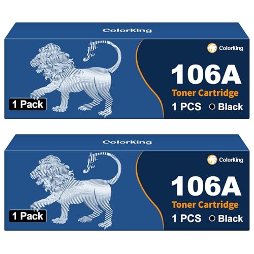 Toner W1106A 106A compatible HP Laser 107w 107a MFP 135a 135w 137fnw - Cartouche noir avec puce x2