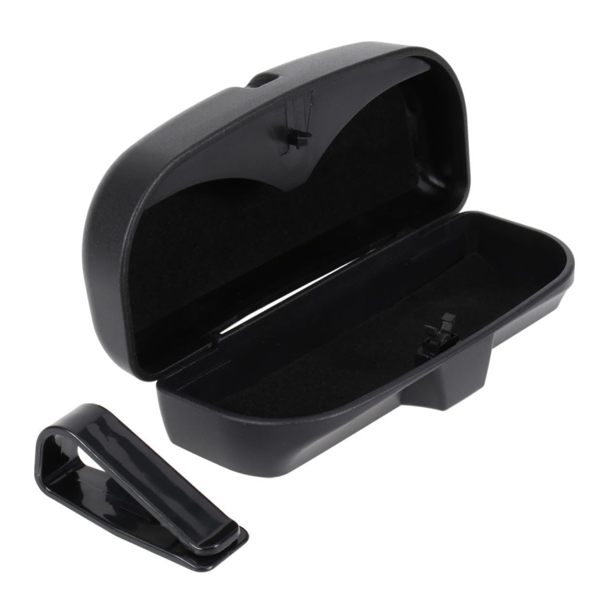 SHERCHPRY 2piezas Organizador De Gafas De Sol para Automóvil Soporte De Visera Clip Estuche Seguro De Fácil Instalación y Acceso Una Mano Color Negro