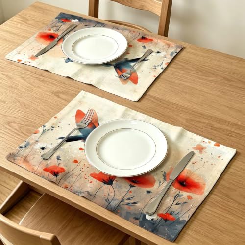 Set de table oiseau 48x35cm résistant à la chaleur pour table protégée - 4